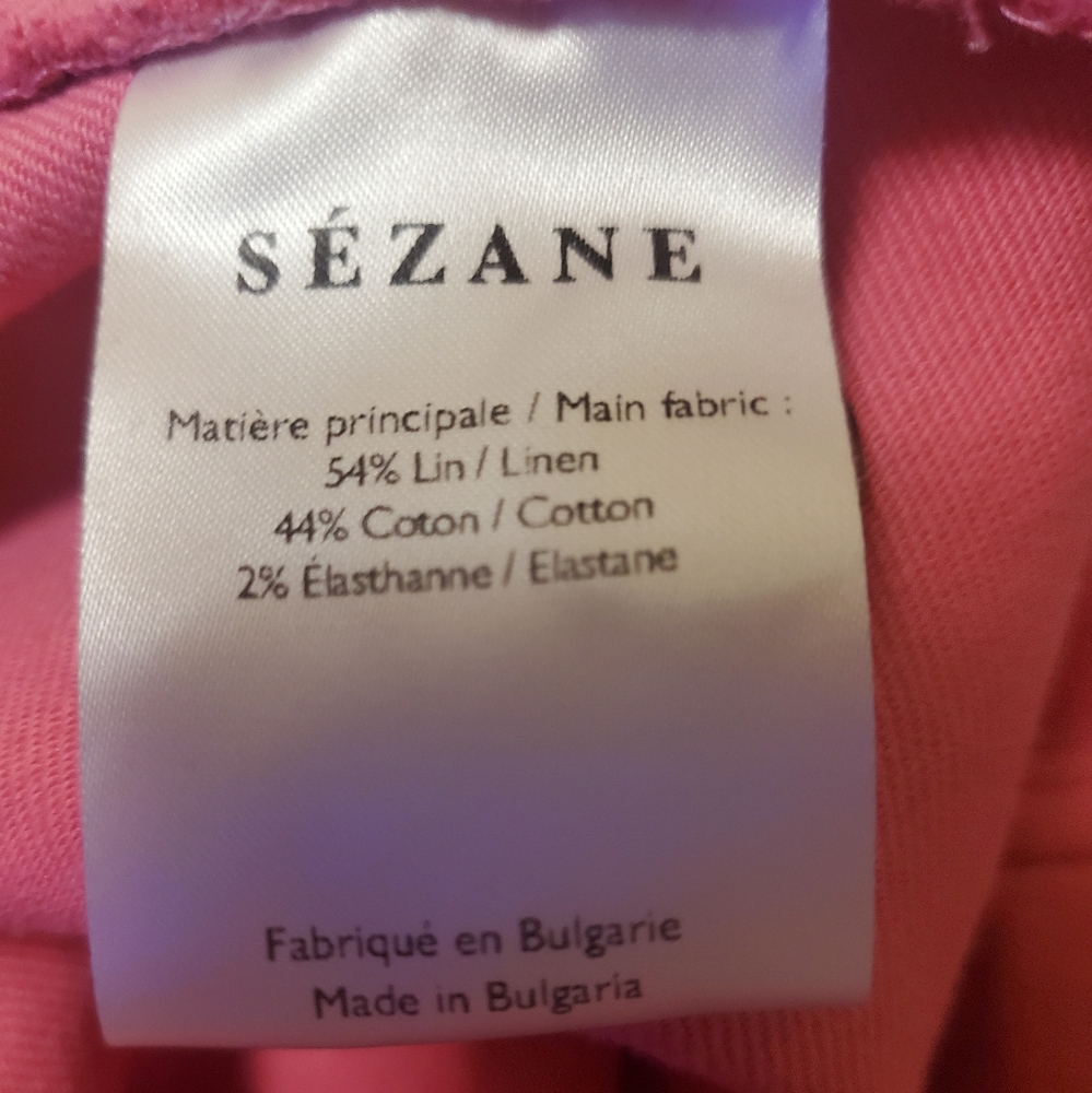 Sezane Hot Pink High-Waist Paperbag Trousers - Picture 7 of 7